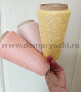 Пряжа бобинная меринос 100% Семеновская (МШФ) арт Lidiya W Silver, набор 3 бобинки